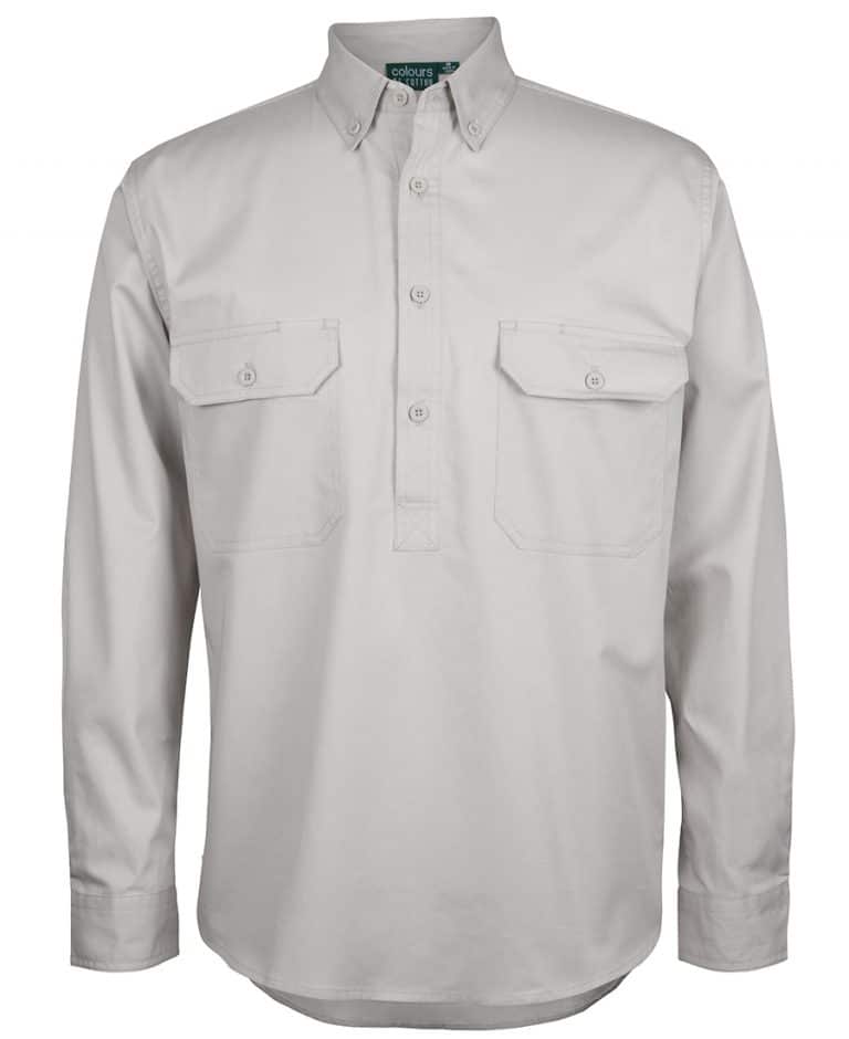 Colours of Cotton Longreach L/S 150G C/Front Shirt