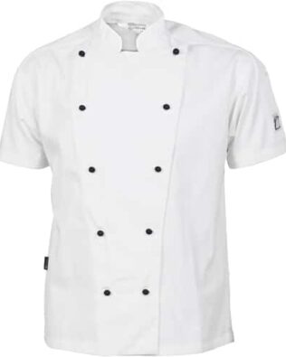 DNC Hospitality Workwear Cool-Breeze Cotton Chef Jacket Short Sleeve