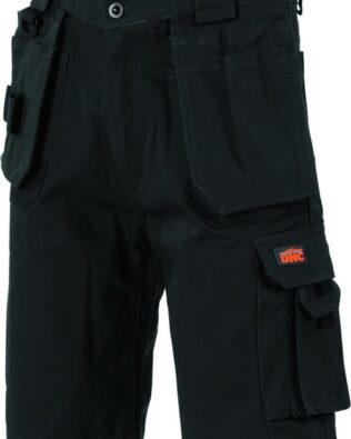 DNC Workwear Duratex Cotton Duck Weave Tradies Cargo Shorts with twin holster tool pocket