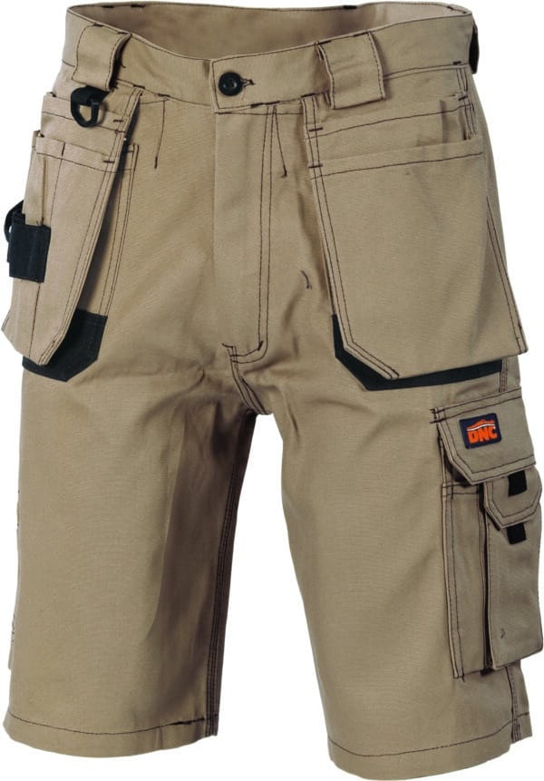 DNC Workwear Duratex Cotton Duck Weave Tradies Cargo Pants with twin holster tool pocket