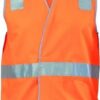 DNC Workwear Day/Night Safety Vest with Hoop & Shoulder Generic R/Tape