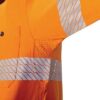 DNC Workwear Hi Vis Segment Tape Cotton Jersey Polo - Long Sleeve