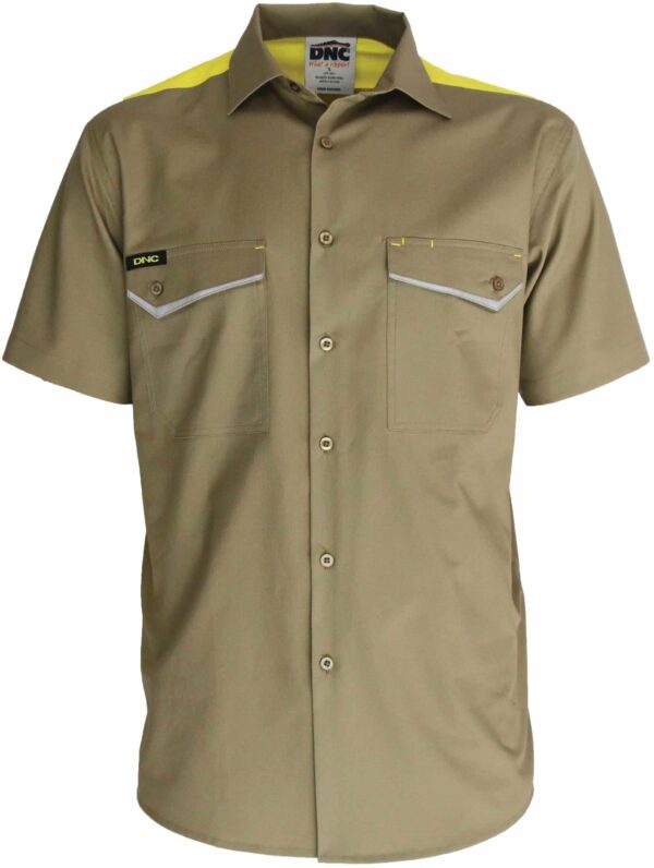 DNC Workwear RipStop Cool Cotton Tradies Shirt, S/S