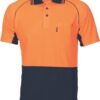 DNC Workwear Hi Vis Cotton Backed Cool-Breeze Contrast Polo - Short Sleeve