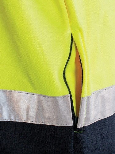 DNC Workwear Hi Vis 2 Tone full zip fleecy sweat shirt CSR R/Tape