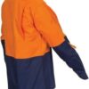 DNC Workwear Hi Vis L/W Cool-Breeze T2 Vertical Vented Cotton Shirt with Gusset Sleeves - Long Sleeve
