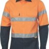 DNC Workwear Hi Vis two tone drill shirts with 3M8906 R/Tape - long sleeve