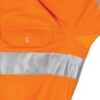 DNC Workwear Ladies Hi Vis 3 Way Cool-Breeze Cotton Shirt with Gusset Sleeve, 3M R/Tape - Long Sleeve