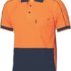DNC Workwear Hi Vis Cool-Breathe Double Piping Polo - Short Sleeve
