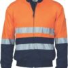 DNC Workwear Hi Vis Two Tone D/N Cotton Bomber Jacket with CSR R/tape