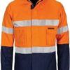 DNC Workwear Hi Vis "4 IN 1" Cotton Drill Jacket with Generic R/Tape
