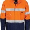 DNC Workwear Hi Vis Cotton Drill "2 in 1" Jacket with Generic Reflective R/Tape