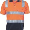 DNC Workwear Cotton Back Hi Vis Two Tone Polo Shirt with CSR R/ Tape - Short sleeve