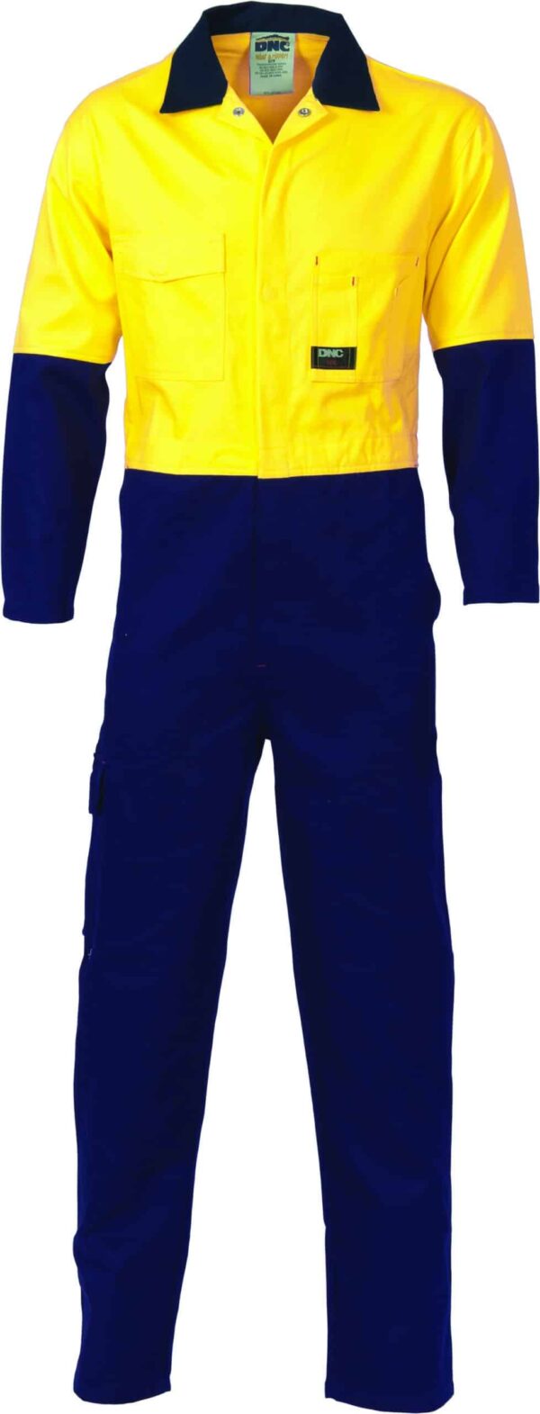 DNC Workwear Hi Vis Two Tone Cotton Coverall