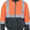DNC Workwear Hi Vis Two Tone Flying Jacket with 3M R/Tape