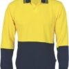 DNC Workwear Hi Vis Cool Breeze Cotton Jersey Food Industry Polo - Long Sleeve