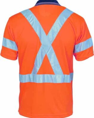 DNC Workwear Hi Vis D/N Cool Breathe Polo Shirt With Cross Back R/Tape – SS