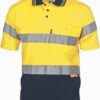 DNC Workwear Hi Vis Cool-Breeze Cotton Jersey Polo With CSR R/Tape - S/S