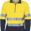 DNC Workwear Hi Vis Two Tone 1/2 Zip Cotton Fleecy Windcheater with 3M R/Tape