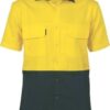 DNC Workwear Hi Vis 3 Way Cool-Breeze Cotton Shirt - short sleeve