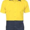 DNC Workwear Hi Vis Cool Breeze Food Industry Cotton Shirt - Short Sleeve
