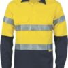 DNC Workwear Hi Vis Cool-Breeze Close Front Cotton Shirt with 3M R/Tape - Long sleeve