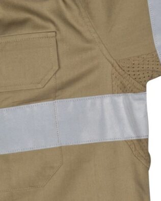 DNC Workwear Hi Vis Cool-Breeze Cotton Shirt With CSR R/Tape – LS