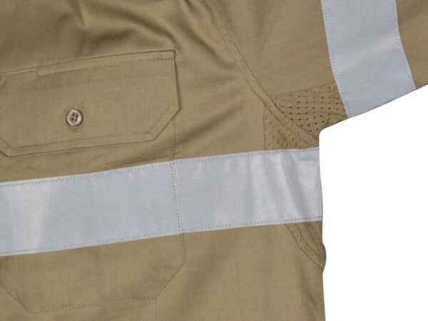 DNC Workwear Hi Vis Cool-Breeze Cotton Shirt With Csr R/Tape – LS