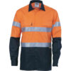 DNC HiVis Cool-Breeze Cotton Shirt with 3M 8906 R/Tape - Long sleeve