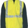 DNC Workwear Hi Vis Cross Back D/N 4 in 1 Zip Off Sleeve Reversible Vest