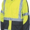DNC Workwear Hi Vis Cross Back 2 Tone D/N 6 in 1 Contrast Jacket (Outer Jacket and Inner Vest can be sold separately)