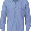 DNC Workwear Mens Twin Flap Pocket Cotton Chambray - Long Sleeve