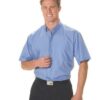 DNC Workwear Polyester Cotton Chambray Business Shirt - Short Sleeve
