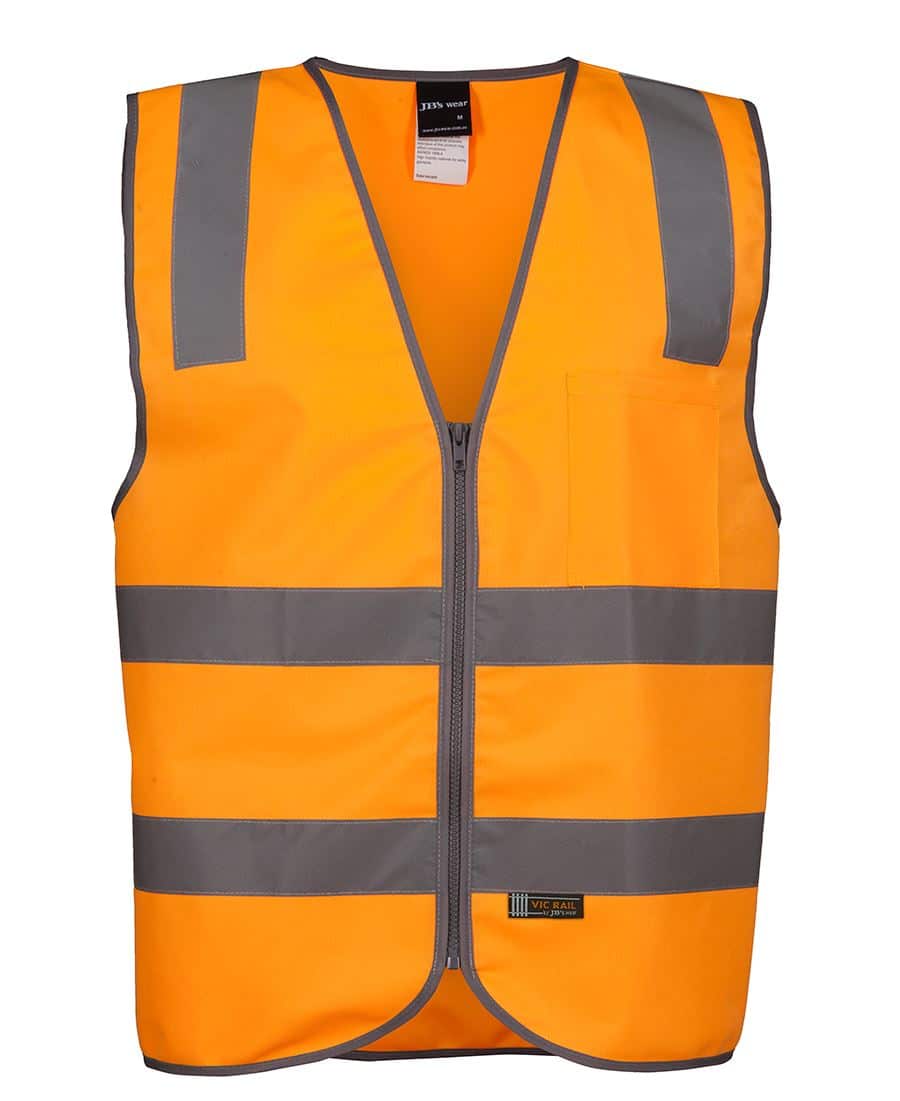 JB's Vic Rail (D+N) Safety Vest 6DVSV | Fast Clothing
