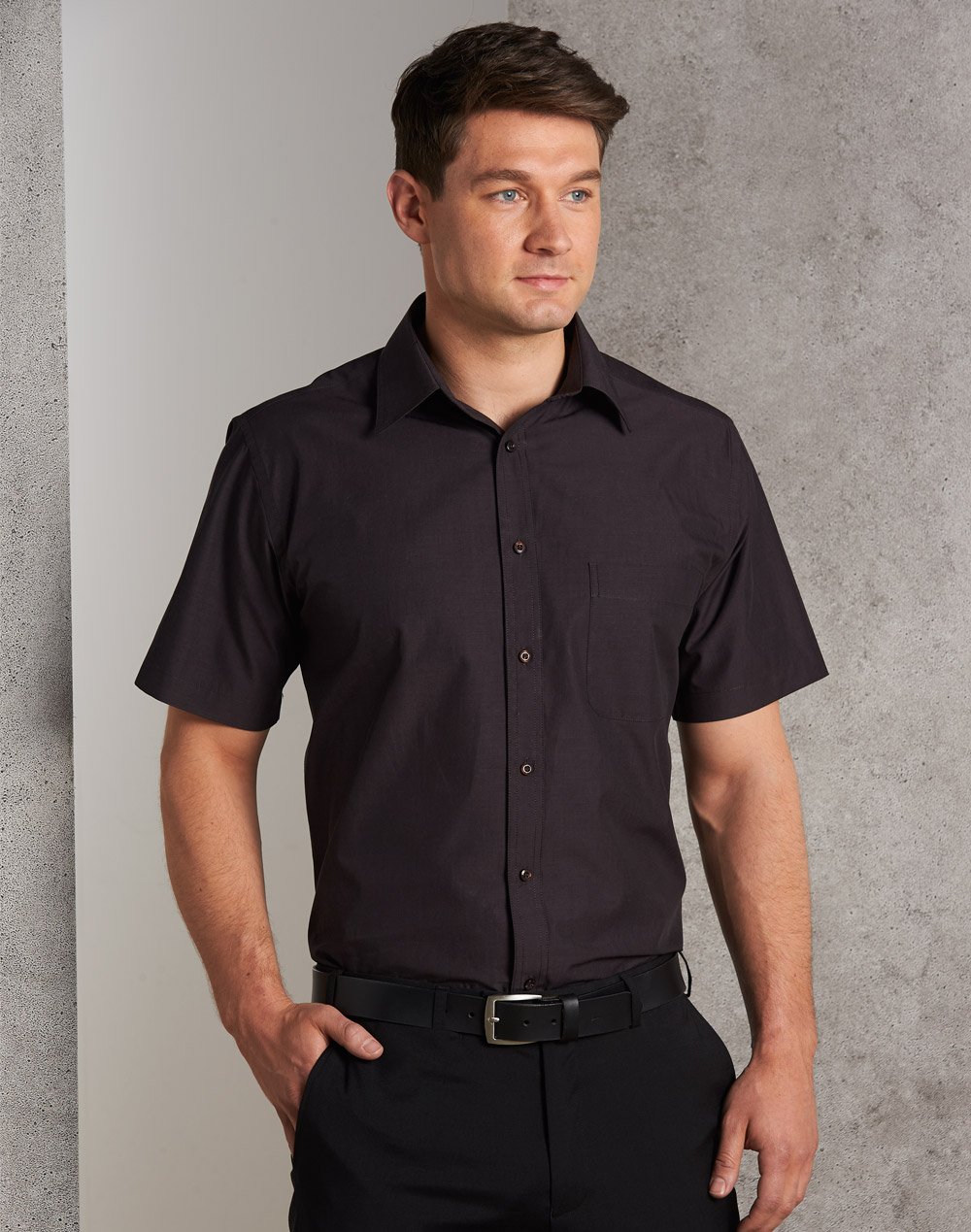 Benchmark M7001 Mens Nano Tech Short Sleeve Shirt | Fast Clothing
