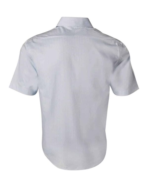 Benchmark Mens Self Stripe Short Sleeve Shirt