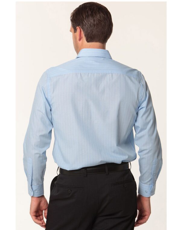 Benchmark Mens Pin Stripe Long Sleeve Shirt