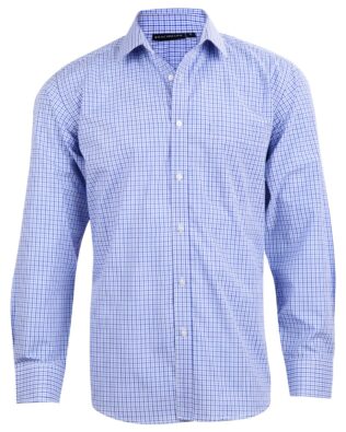 Benchmark Mens Multi-Tone Check Long Sleeve Shirt