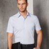 Benchmark Mens Mini Check S/S Shirt
