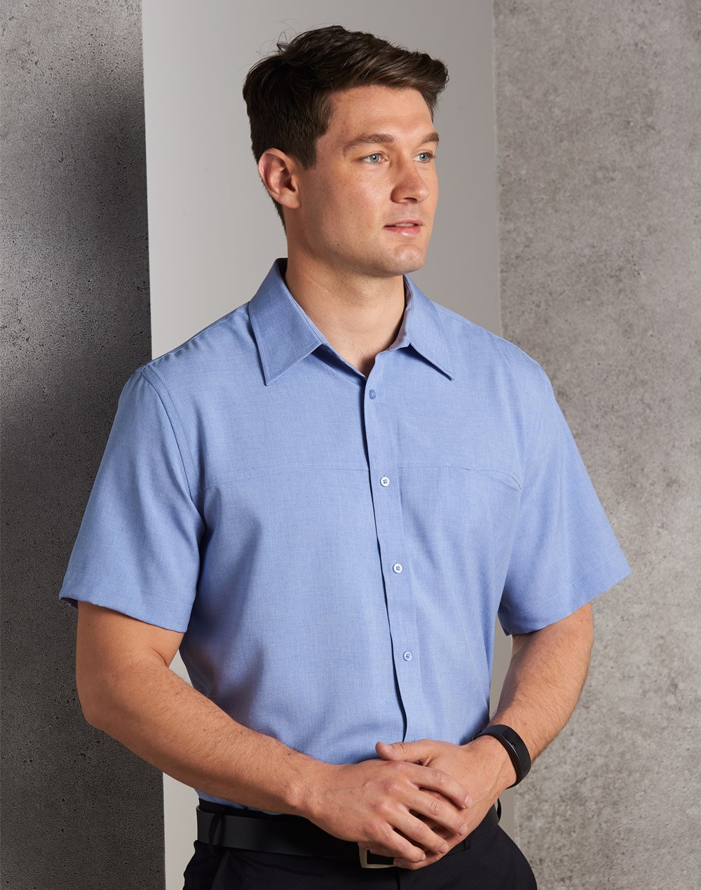 Benchmark M7600S Mens Cooldry Short Sleeve Shirt | Fast Clothing