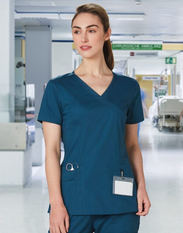 Benchmark Ladies Solid Colour S/S Scrub Top
