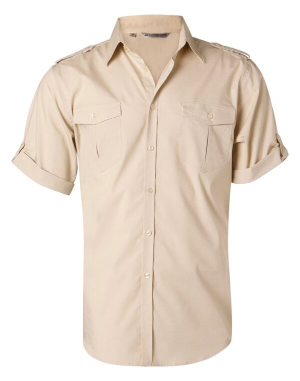Benchmark Mens Short Sleeve Military Shirt