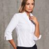 Benchmark Womens Cotton/Poly Stretch 3/4 Sleeve Shirt