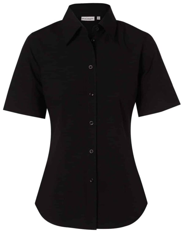Benchmark Womens Cotton Poly Stretch Sleeve Shirt