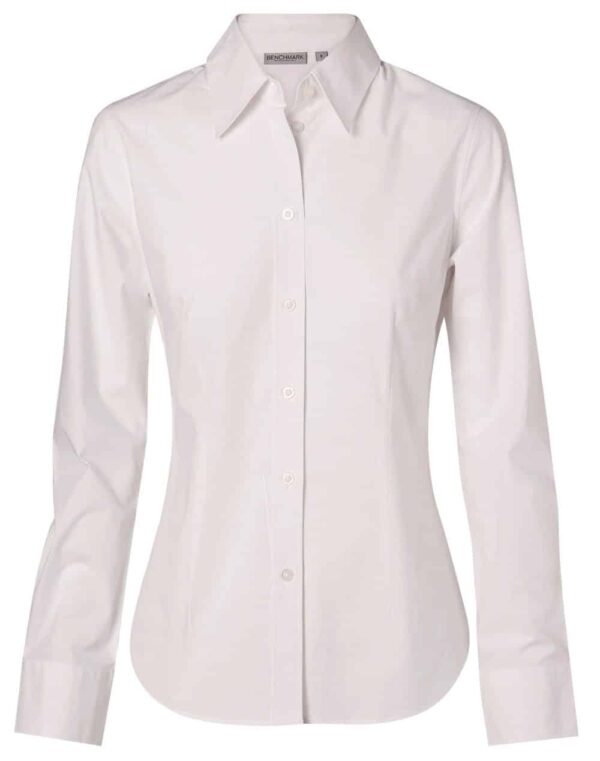Benchmark Womens Fine Twill Long Sleeve Shirt