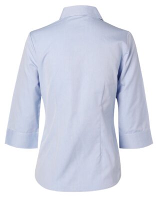 Benchmark Womens CVC Oxford 3/4 Sleeve Shirt