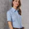 Benchmark Womens CVC Oxford S/S Shirt