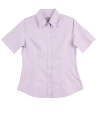 Benchmark Womens CVC Oxford Short Sleeve Shirt
