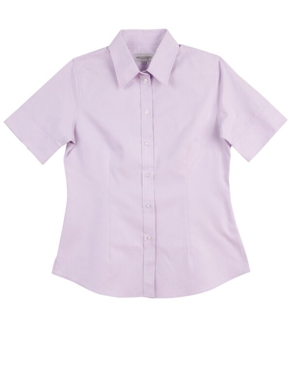 Benchmark Womens CVC Oxford Short Sleeve Shirt