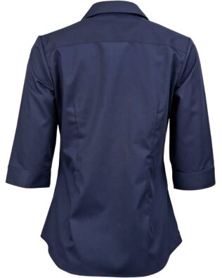 Benchmark Barkley Ladies Taped Seam 3/4 Sleeve Shirt